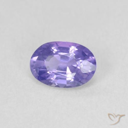 Zaffiro Viola scuro naturale da 0.52 ct, Ovale, VVS-VS