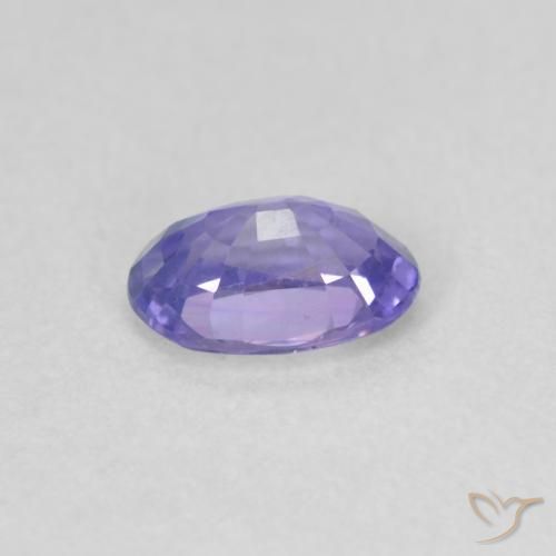 Zaffiro Viola scuro naturale da 0.52 ct, Ovale, VVS-VS