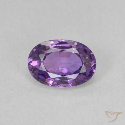 Zaffiro Medium Dark-Purple naturale da 0.65 ct, Ovale, VVS-VS
