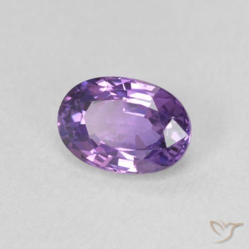 Zaffiro Medium Dark-Purple naturale da 0.65 ct, Ovale, VVS-VS