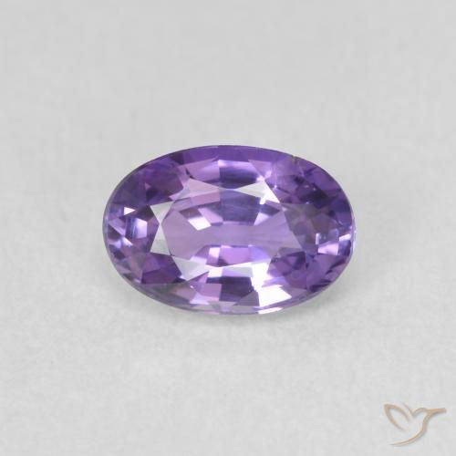 0.60ct Naturale Viola scuro Zaffiro, Ovale, VVS-VS
