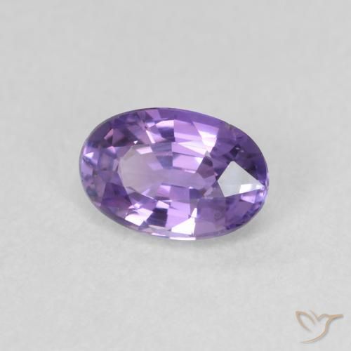 Zaffiro Viola scuro naturale da 0.60 ct, Ovale, VVS-VS