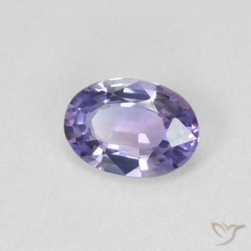 Zaffiro Viola medio naturale da 0.56 ct, Ovale, VVS-VS