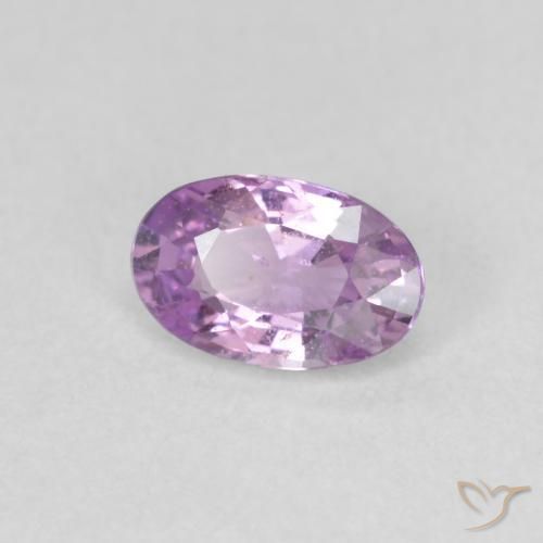 Zaffiro Viola rosato medio naturale da 0.55 ct, Ovale, VVS-VS