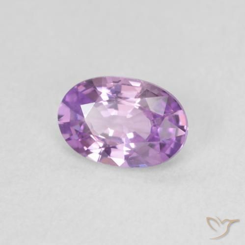 Zaffiro Viola rosato medio naturale da 0.53 ct, Ovale, VVS-VS