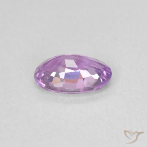 Zaffiro Viola rosato medio naturale da 0.53 ct, Ovale, VVS-VS