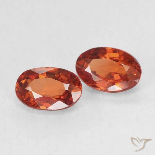 Gemme di Zaffiro Arancio Medio naturale da 1.30 ct, Ovale, VS