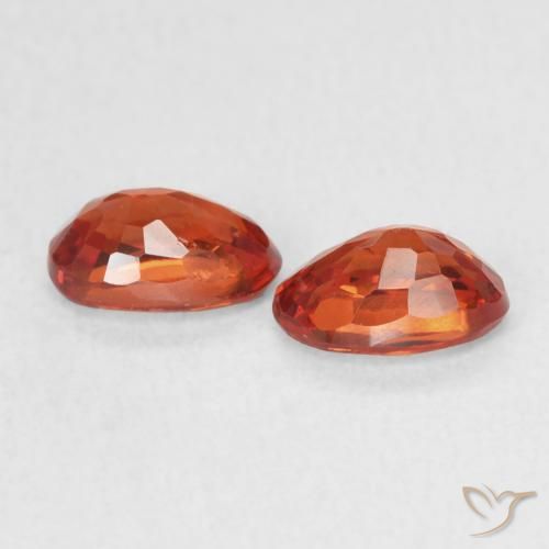 Gemme di Zaffiro Arancio Medio naturale da 1.30 ct, Ovale, VS