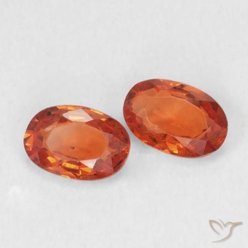 Gemme di Zaffiro Arancione Ambra naturale da 1.18 ct, Ovale, VS-SI