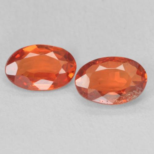 1.04ctw Naturale Arancione Ambra Zaffiro, Ovale, VS-SI