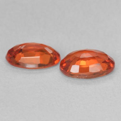 Gemme di Zaffiro Arancione Ambra naturale da 1.04 ct, Ovale, VS-SI