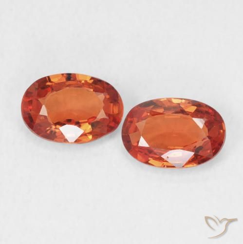 1.11ctw Naturale Arancione rossastra Zaffiro, Ovale, VS