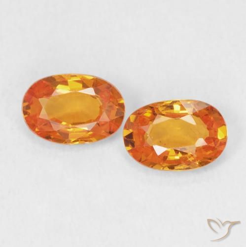 1.15ctw Naturale Arancione brillante Zaffiro, Ovale, VS