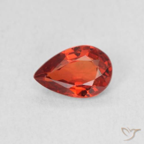 0.47ct Naturale Rosso fuoco Zaffiro, Forma a pera, VVS