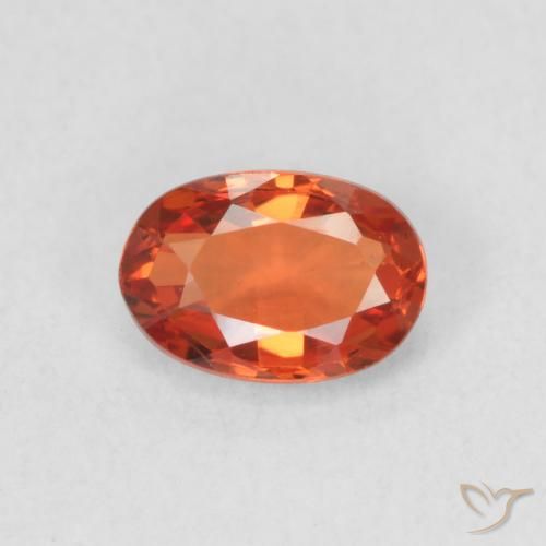 0.62ct Naturale Arancia Fuoco Zaffiro, Ovale, VVS