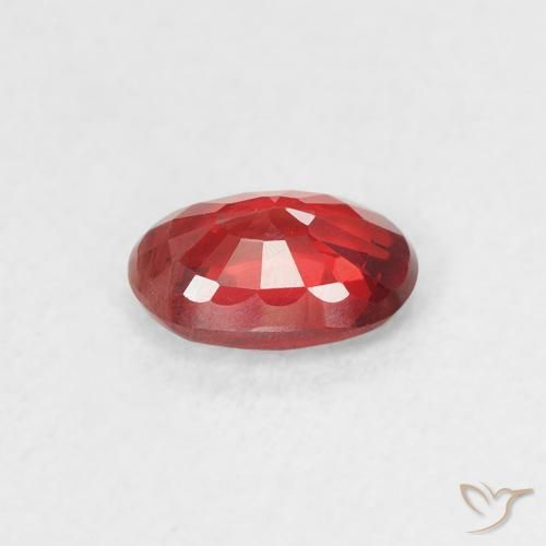 Zaffiro Rosso medio naturale da 0.61 ct, Ovale, VS