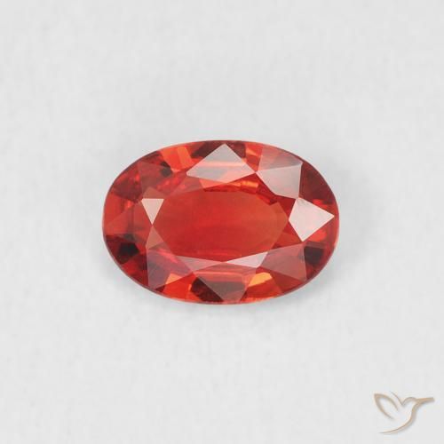 0.43ct Naturale Rosso brillante Zaffiro, Ovale, VVS