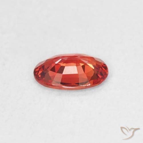 Zaffiro Rosso brillante naturale da 0.43 ct, Ovale, VVS