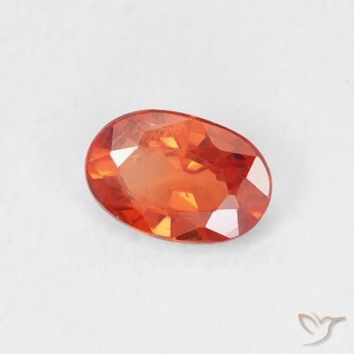 Zaffiro Arancio caldo naturale da 0.55 ct, Ovale, VS