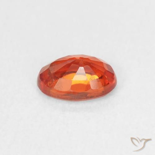 Zaffiro Arancia Fuoco naturale da 0.58 ct, Ovale, VS