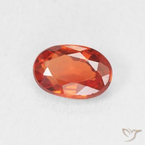 Zaffiro Arancia Fuoco naturale da 0.64 ct, Ovale, VS