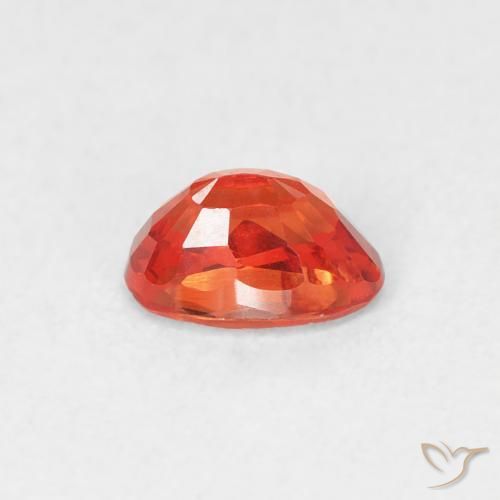 Zaffiro Arancio Medio naturale da 0.68 ct, Ovale, VS