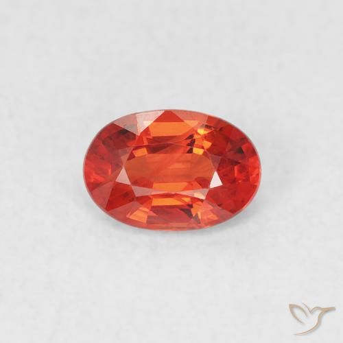 0.57ct Naturale Rosso medio Zaffiro, Ovale, VS