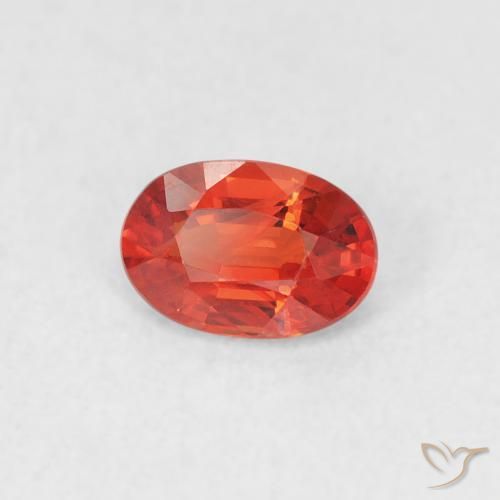 Zaffiro Rosso medio naturale da 0.57 ct, Ovale, VS