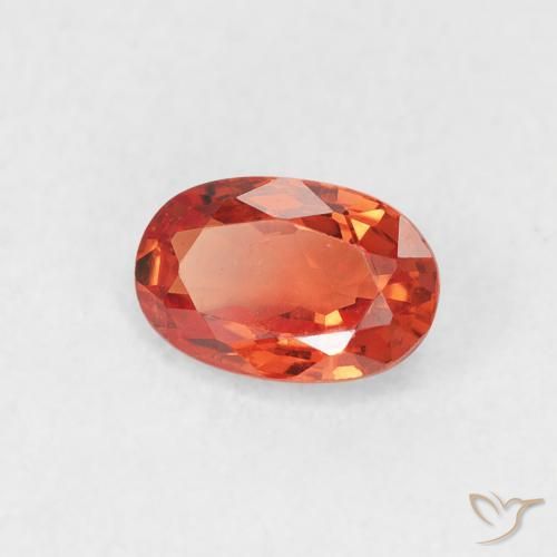 Zaffiro Arancio caldo naturale da 0.68 ct, Ovale, VS