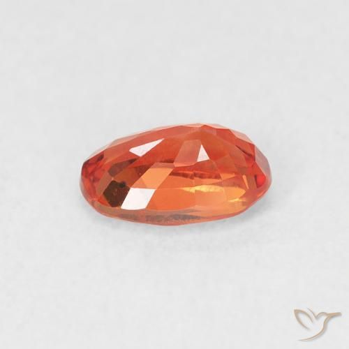 Zaffiro Arancio caldo naturale da 0.68 ct, Ovale, VS