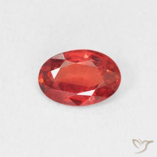 0.53ct Naturale Rosso medio Zaffiro, Ovale, VS
