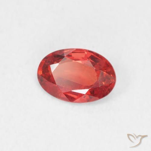 Zaffiro Rosso medio naturale da 0.53 ct, Ovale, VS