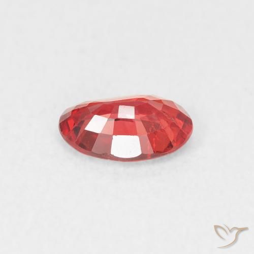 Zaffiro Rosso medio naturale da 0.53 ct, Ovale, VS