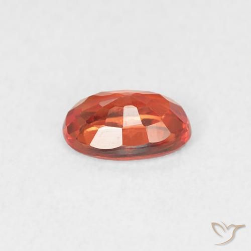 Zaffiro Arancio Medio naturale da 0.56 ct, Ovale, VVS-VS