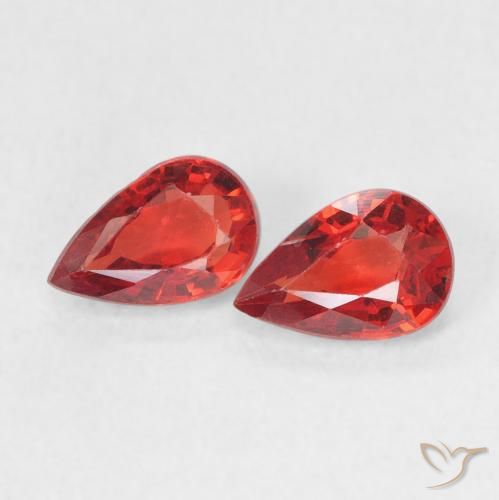 1.06ctw Naturale Rosso fuoco Zaffiro, Forma a pera, VVS-VS