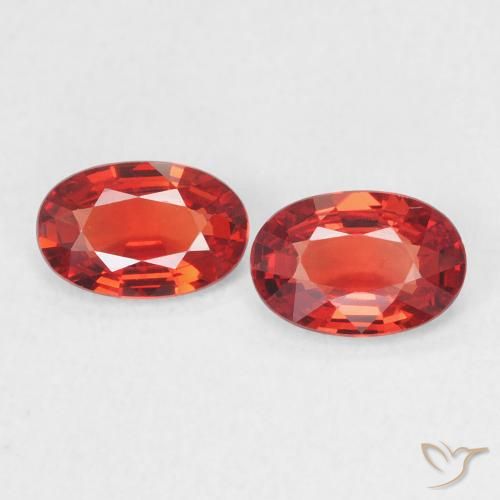 0.94ctw Naturale Rosso intenso Zaffiro, Ovale, VVS-VS
