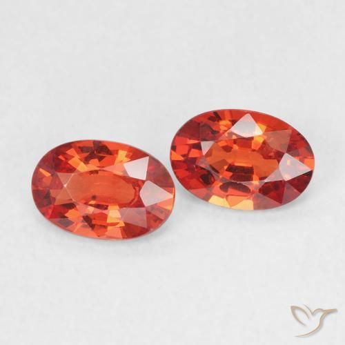 Gemme di Zaffiro Rosso cremisi brillante naturale da 0.98 ct, Ovale, VVS-VS