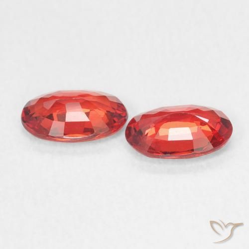Gemme di Zaffiro Rosso brillante naturale da 0.94 ct, Ovale, VVS