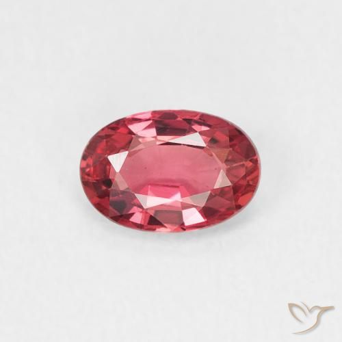 0.55ct Naturale Rosso medio Zaffiro, Ovale, VVS
