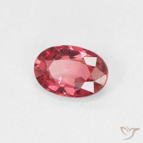 Zaffiro Rosso medio naturale da 0.55 ct, Ovale, VVS