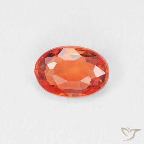 0.53ct Naturale Arancia Fuoco Zaffiro, Ovale, VVS