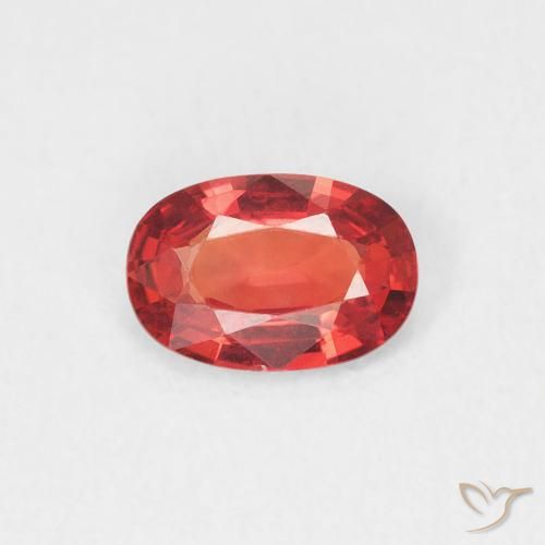 0.53ct Naturale Rosso intenso Zaffiro, Ovale, VVS