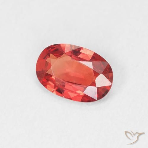 Zaffiro Rosso intenso naturale da 0.53 ct, Ovale, VVS