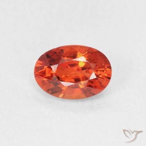 0.63ct Naturale Rosso medio Zaffiro, Ovale, VVS
