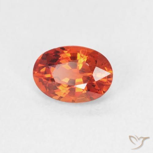 Zaffiro Rosso medio naturale da 0.63 ct, Ovale, VVS