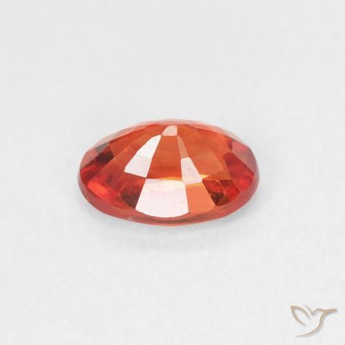 Zaffiro Rosso medio naturale da 0.63 ct, Ovale, VVS
