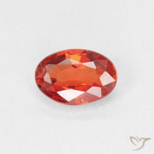0.67ct Naturale Rosso intenso Zaffiro, Ovale, VVS