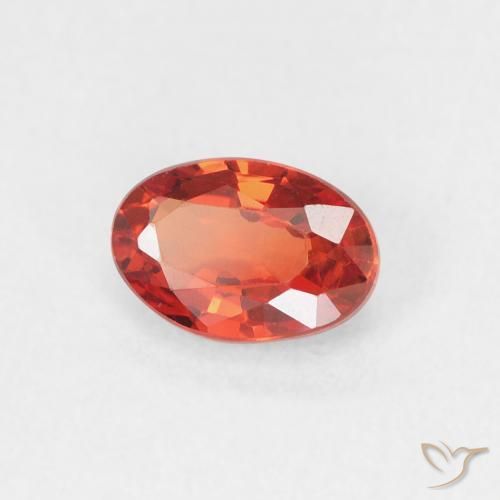 Zaffiro Rosso intenso naturale da 0.67 ct, Ovale, VVS