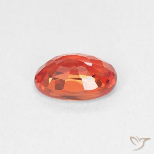 Zaffiro Rosso intenso naturale da 0.67 ct, Ovale, VVS