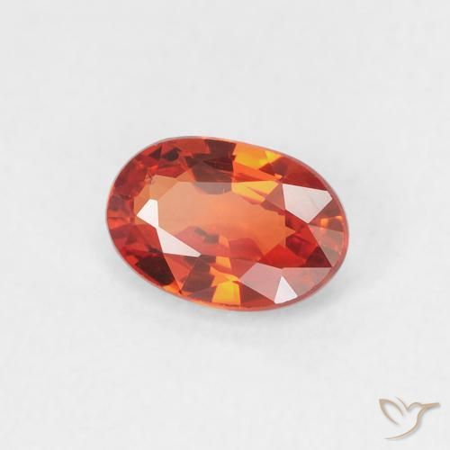Zaffiro Rosso cremisi brillante naturale da 0.65 ct, Ovale, VVS